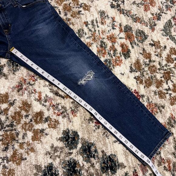AG Adriano Goldschmied The Ex-Boyfriend Slouchy Slim Distressed Jeans Size 28R - Picture 11 of 11